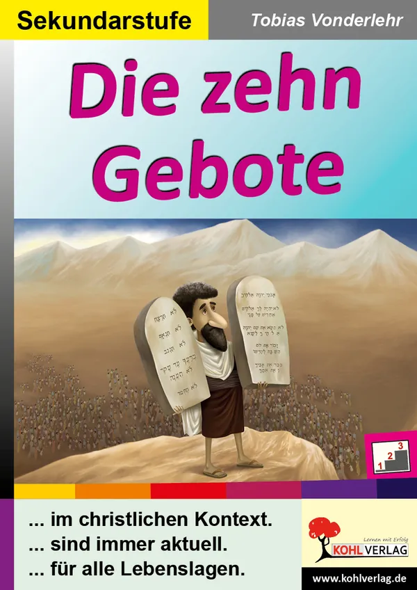 Buchcover Die zehn Gebote für die Sekundarstufe