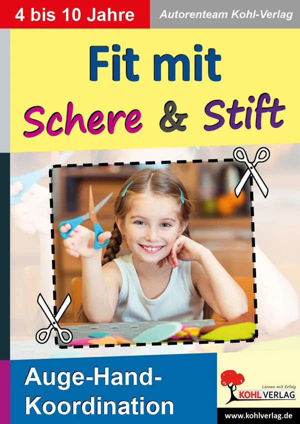 Buchcover Fit mit Schere und Stift